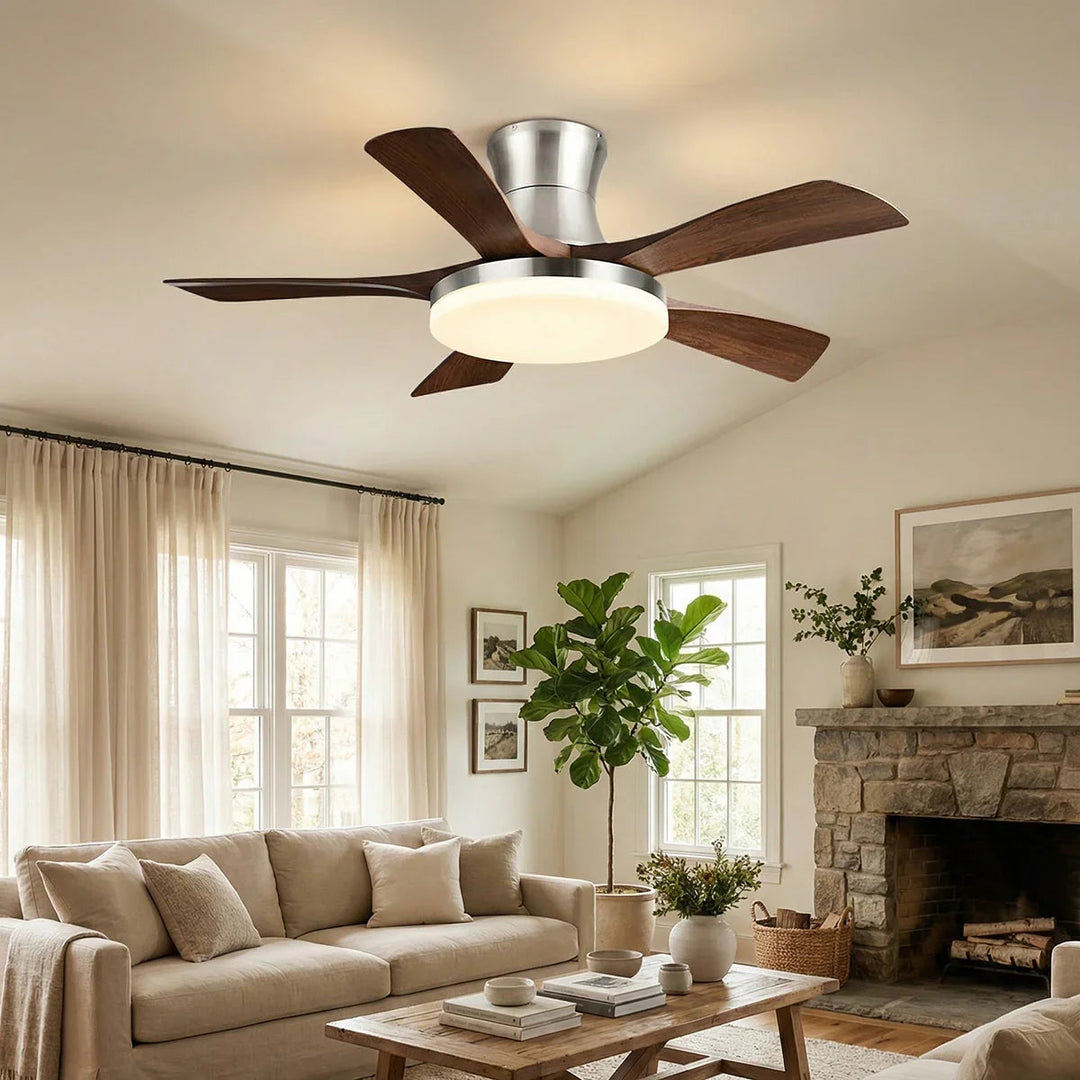 Nordic Style Lunet Ceiling Fan Light