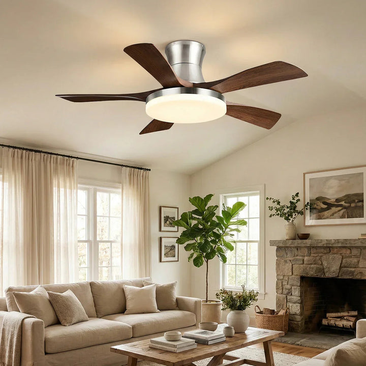 Nordic Style Lunet Ceiling Fan Light