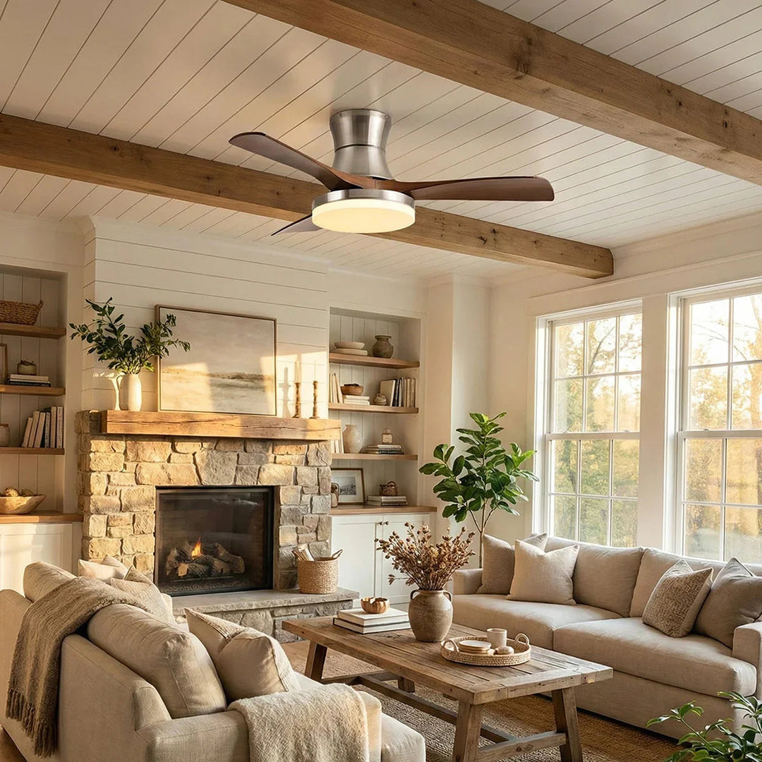Nordic Style Lunet Ceiling Fan Light