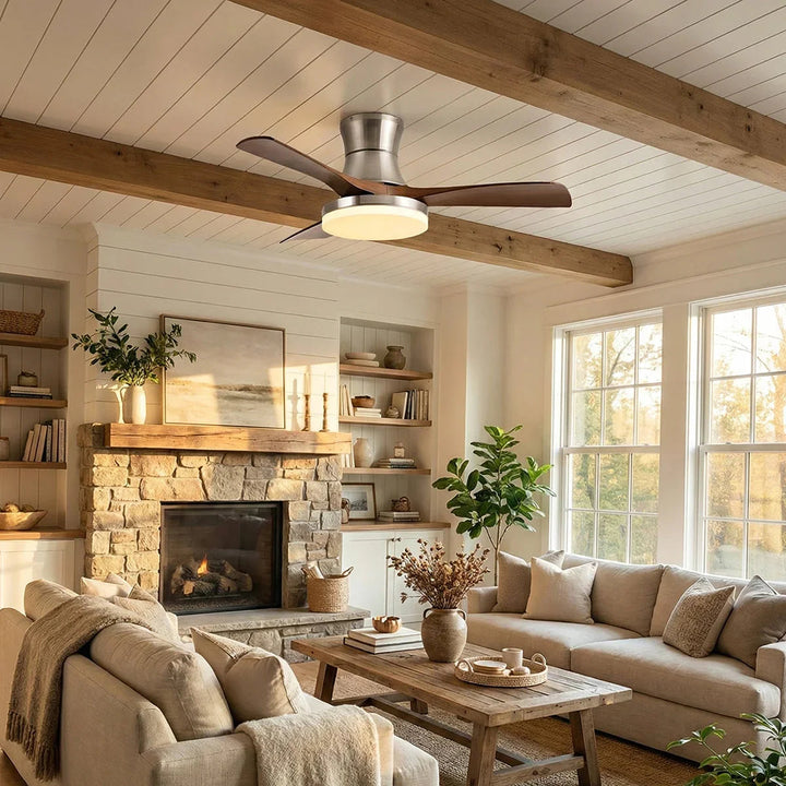 Nordic Style Lunet Ceiling Fan Light