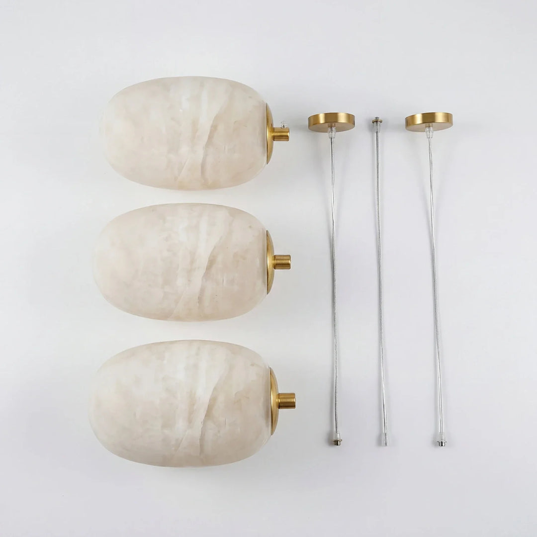 Oval Alabaster Pendant Light - view 17 | Woorglamp
