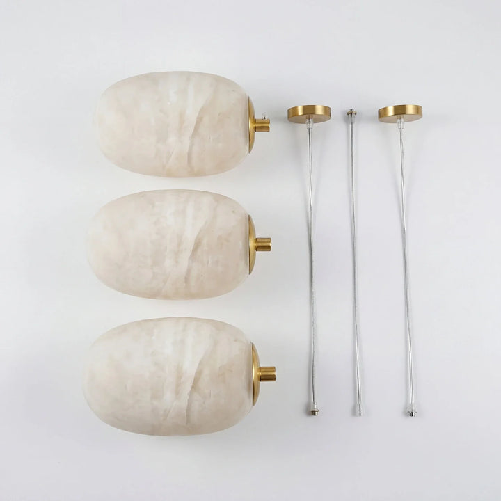 Oval Alabaster Pendant Light - view 17 | Woorglamp