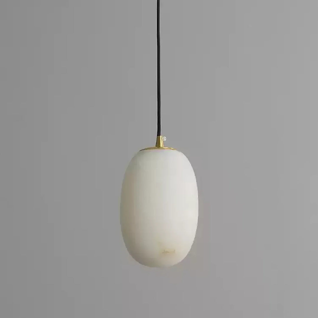Oval Alabaster Pendant Light - view 14 | Woorglamp