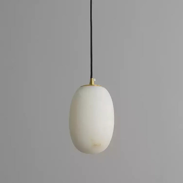 Oval Alabaster Pendant Light - view 14 | Woorglamp