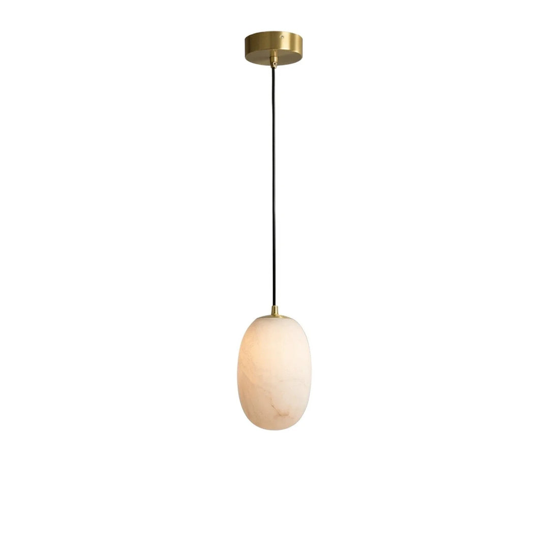 Oval Alabaster Pendant Light - view 18 | Woorglamp