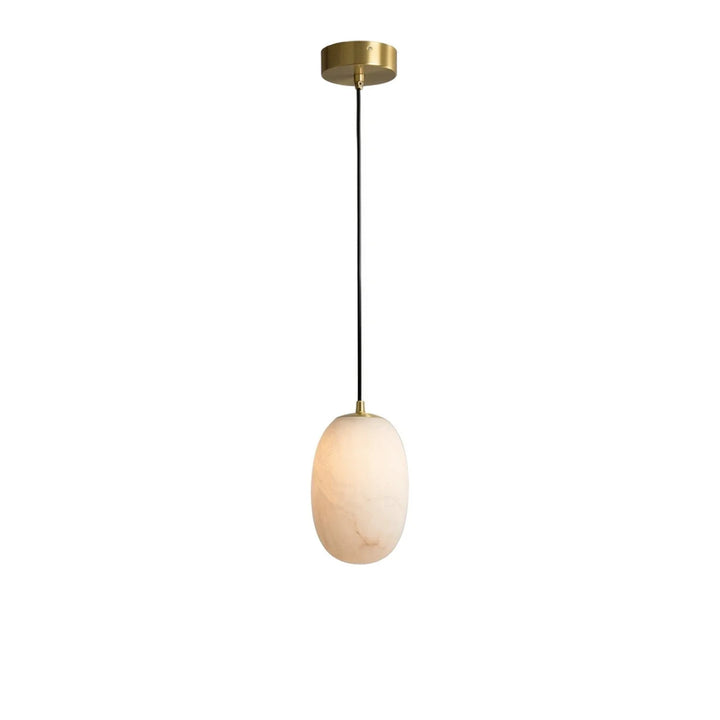 Oval Alabaster Pendant Light - view 18 | Woorglamp