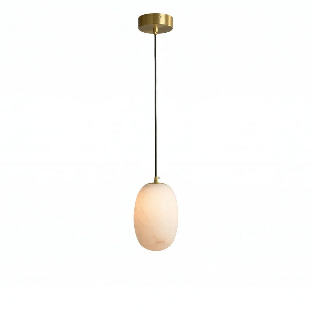 Oval Alabaster Pendant Light - view 19 | Woorglamp