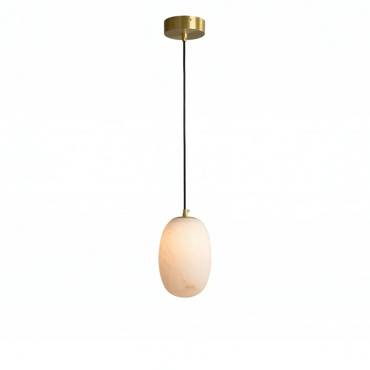 Oval Alabaster Pendant Light - view 19 | Woorglamp