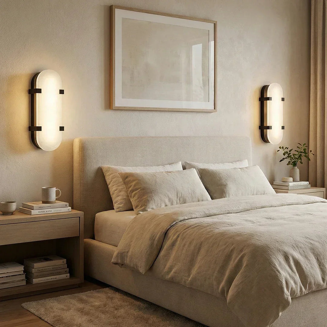 Oval Calla Alabaster Wall Sconce