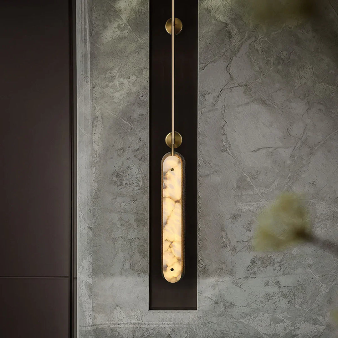 Oval Lysandra Alabaster Wall Sconce