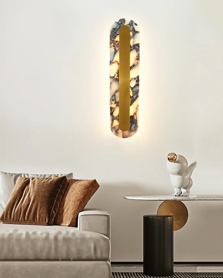 Oval Marble Marmo Wall Lamp