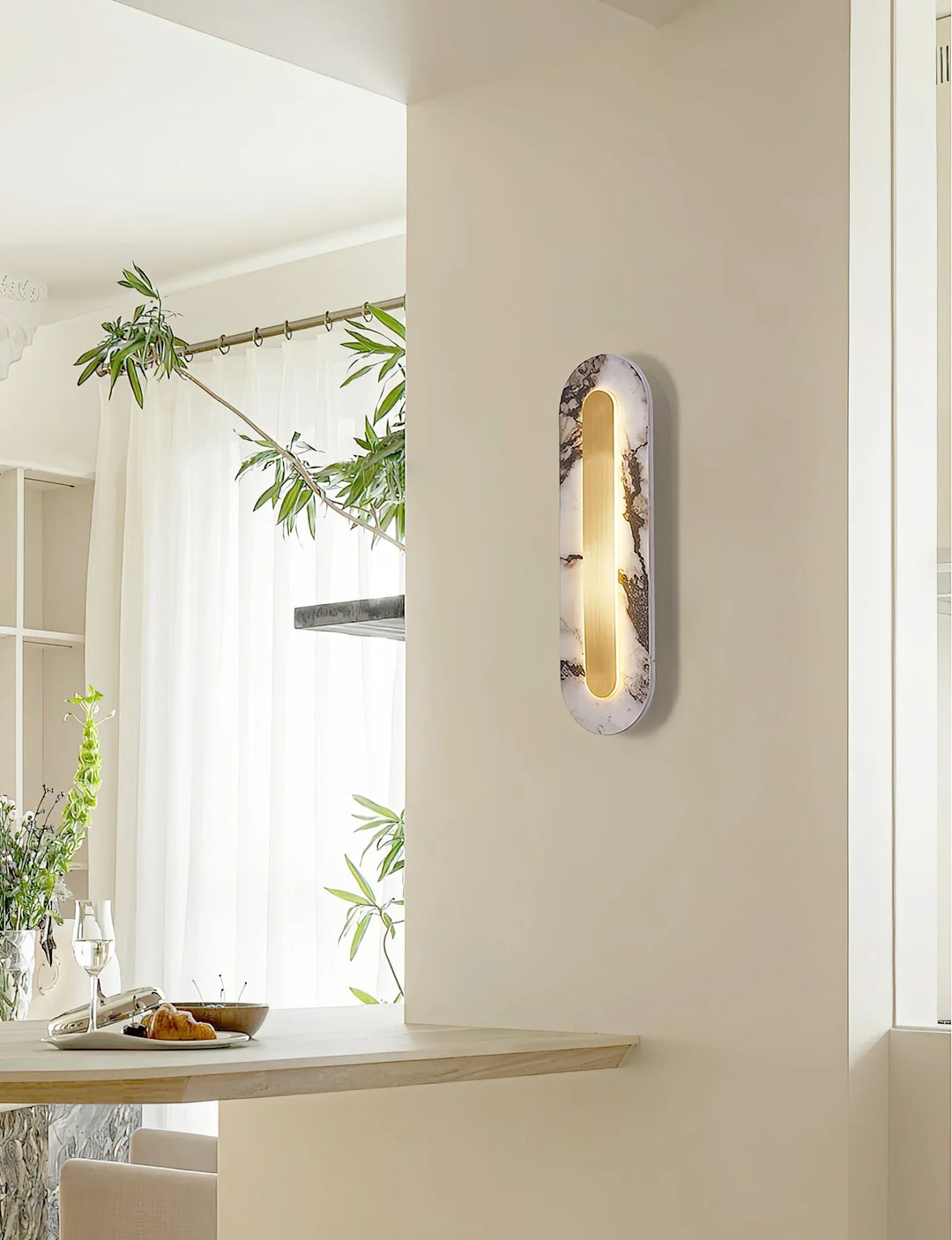 Oval Marble Marmo Wall Lamp