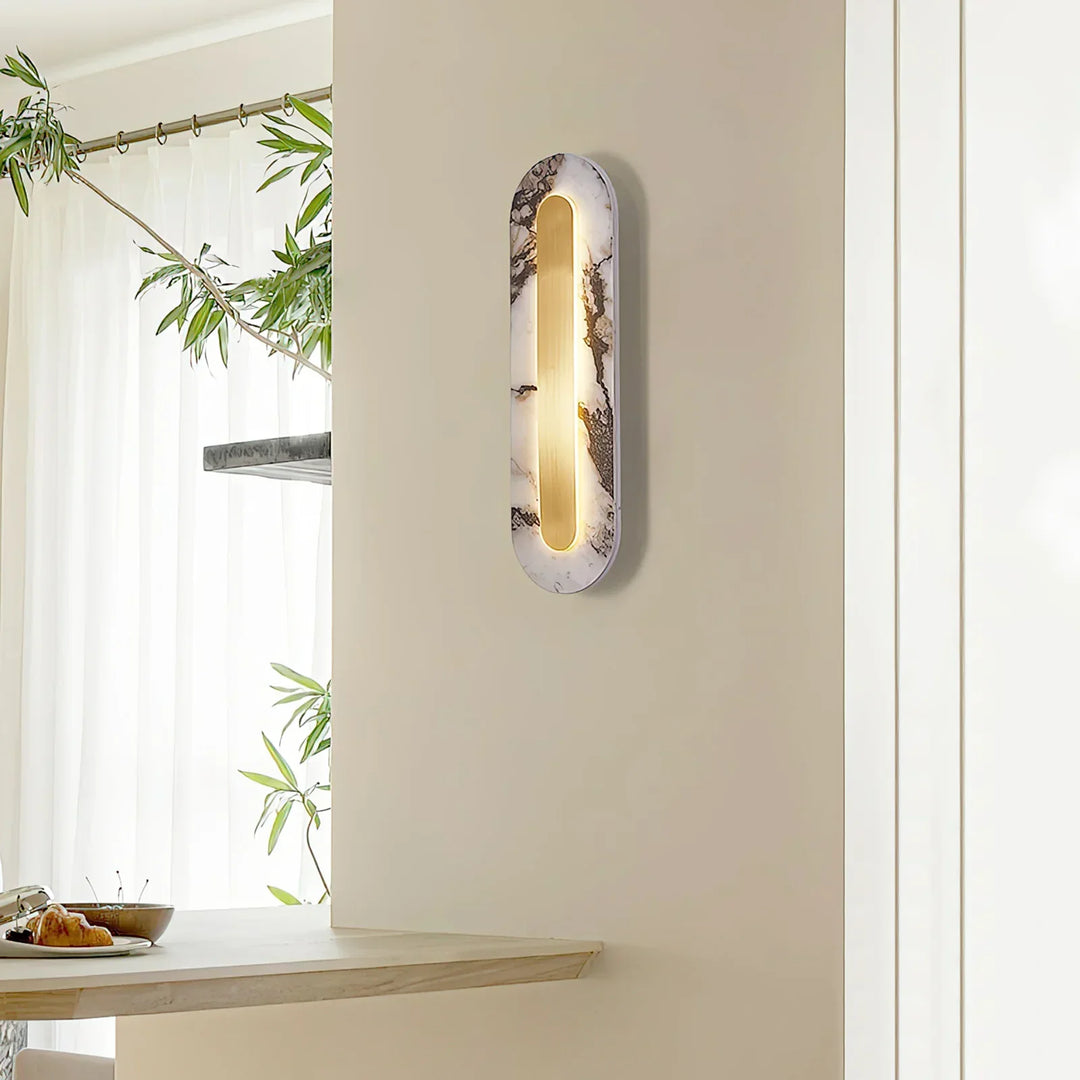 Oval Marble Marmo Wall Lamp