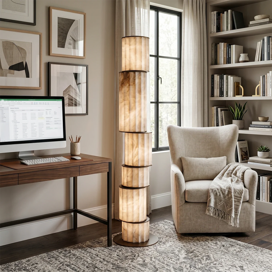 Padana Alabaster Floor Lamp - view 5 | Woorglamp