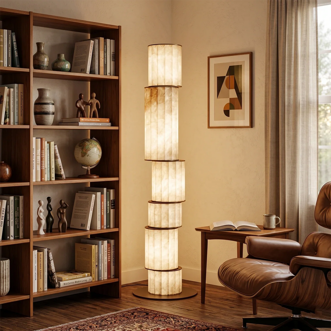 Padana Alabaster Floor Lamp - view 4 | Woorglamp