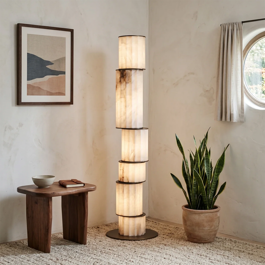 Padana Alabaster Floor Lamp - view 7 | Woorglamp