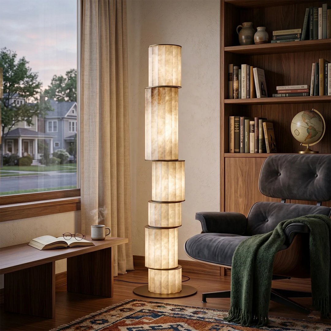 Padana Alabaster Floor Lamp - view 2 | Woorglamp