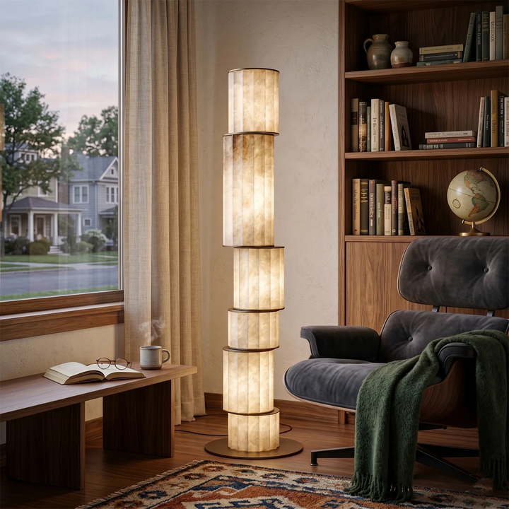 Padana Alabaster Floor Lamp - view 2 | Woorglamp