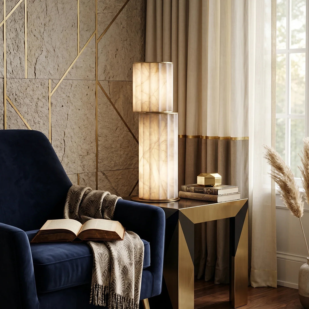 Padana Alabaster Table Lamp - view 12 | Woorglamp