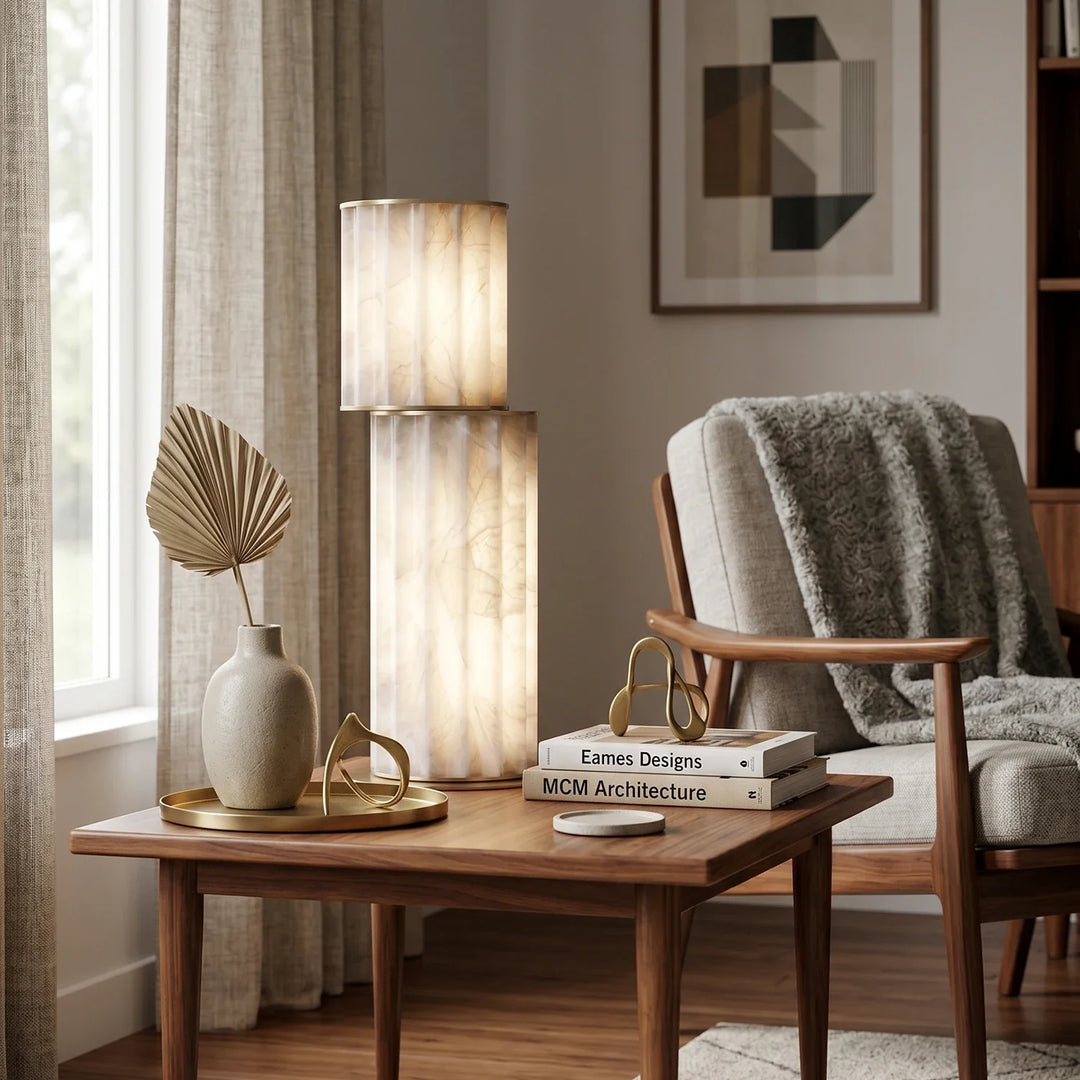 Padana Alabaster Table Lamp - view 4 | Woorglamp