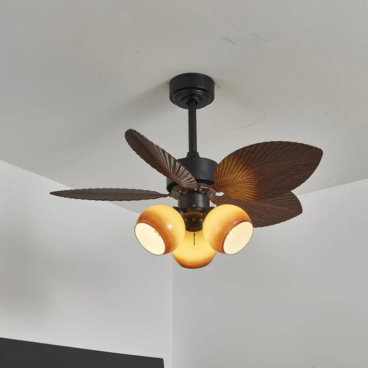 Palm Leaf Tropiluxe Ceiling Fan Light - view 14 | Woorglamp