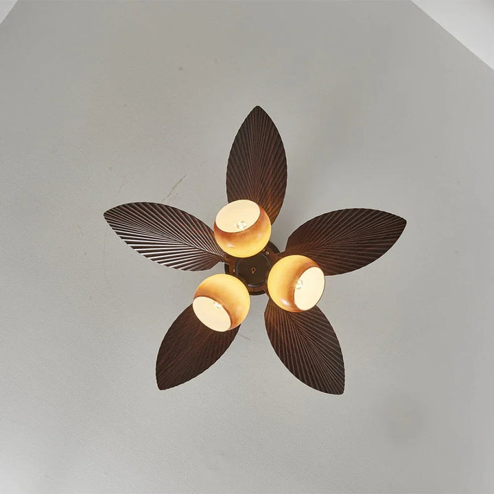 Palm Leaf Tropiluxe Ceiling Fan Light - view 16 | Woorglamp
