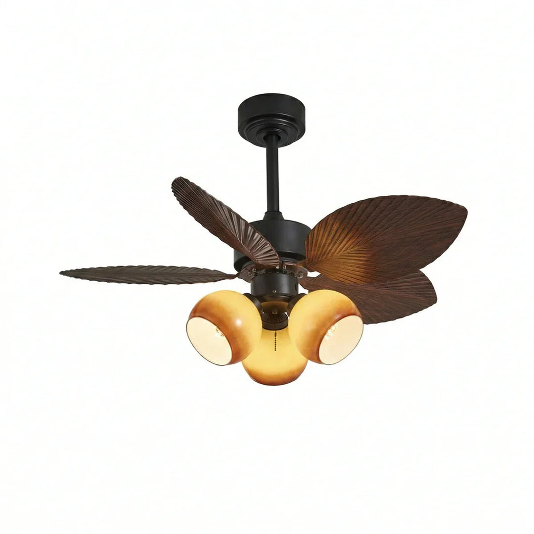 Palm Leaf Tropiluxe Ceiling Fan Light - view 17 | Woorglamp