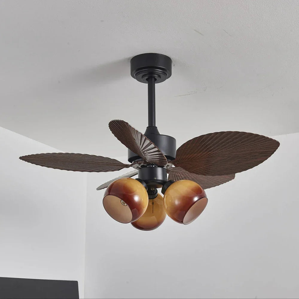 Palm Leaf Tropiluxe Ceiling Fan Light - view 15 | Woorglamp