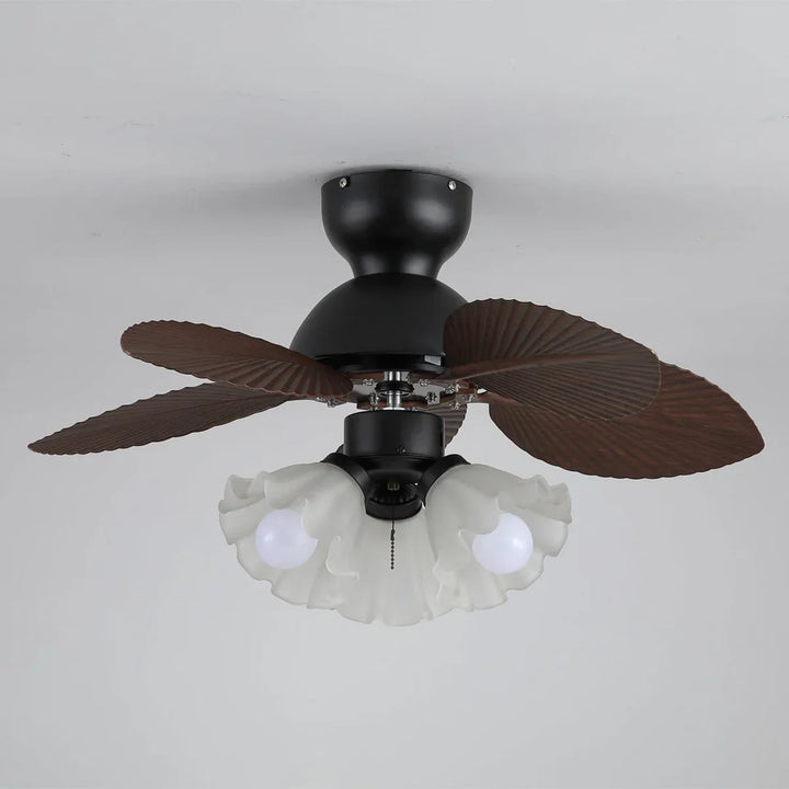 Palm Leaves Flower Shape Ceiling Fan Light
