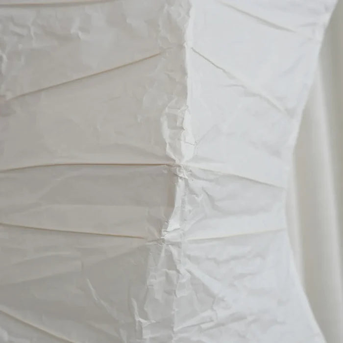 Close-up of the folded paper shade texture shown unlit