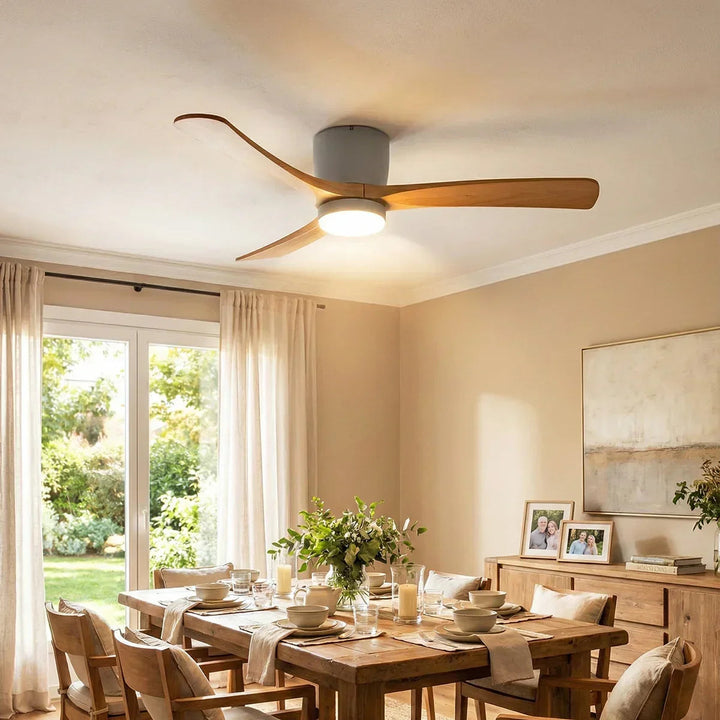 Propeller Style Wooden Ceiling Fan Light