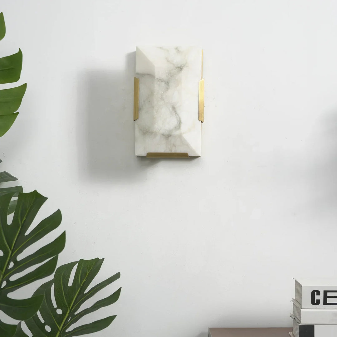 Rectangular Alabaster Wall Lamp