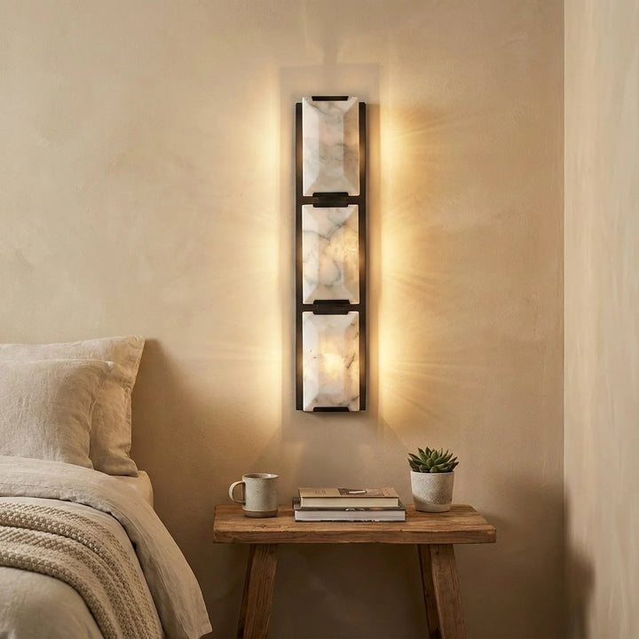 Rectangular Alabaster Wall Lamp