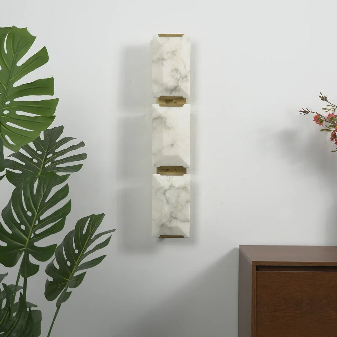 Rectangular Alabaster Wall Lamp