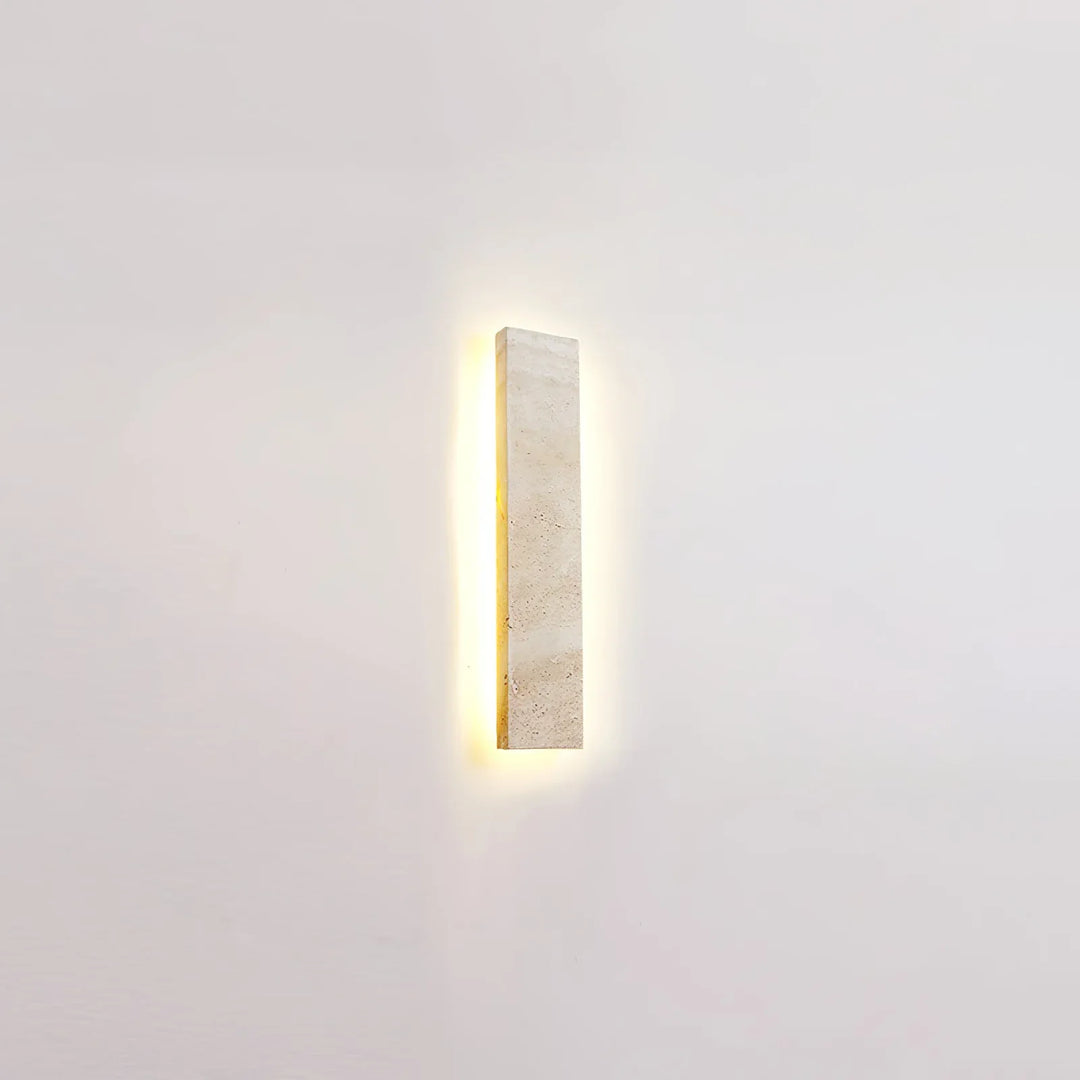 Rectangular Solis Stone Travertine Wall Light