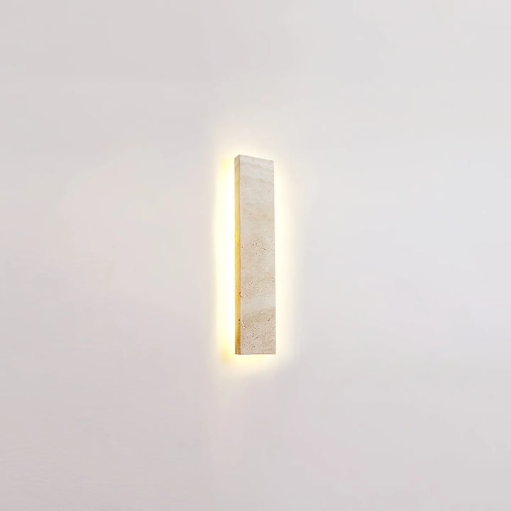 Rectangular Solis Stone Travertine Wall Light