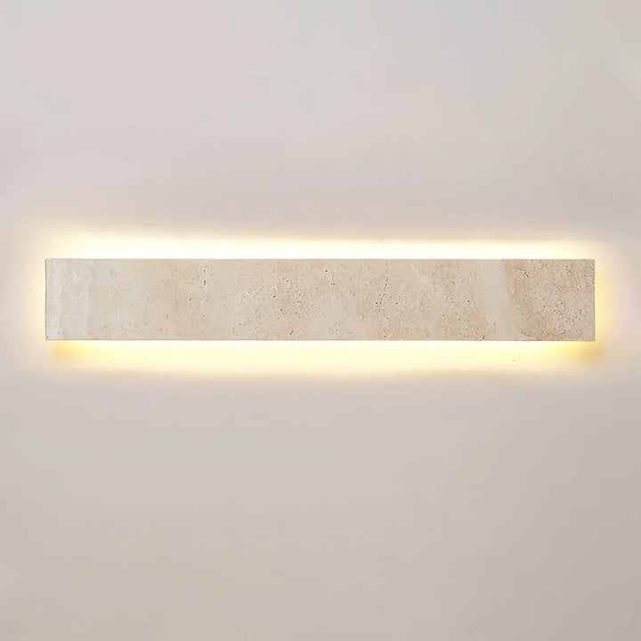 Rectangular Solis Stone Travertine Wall Light