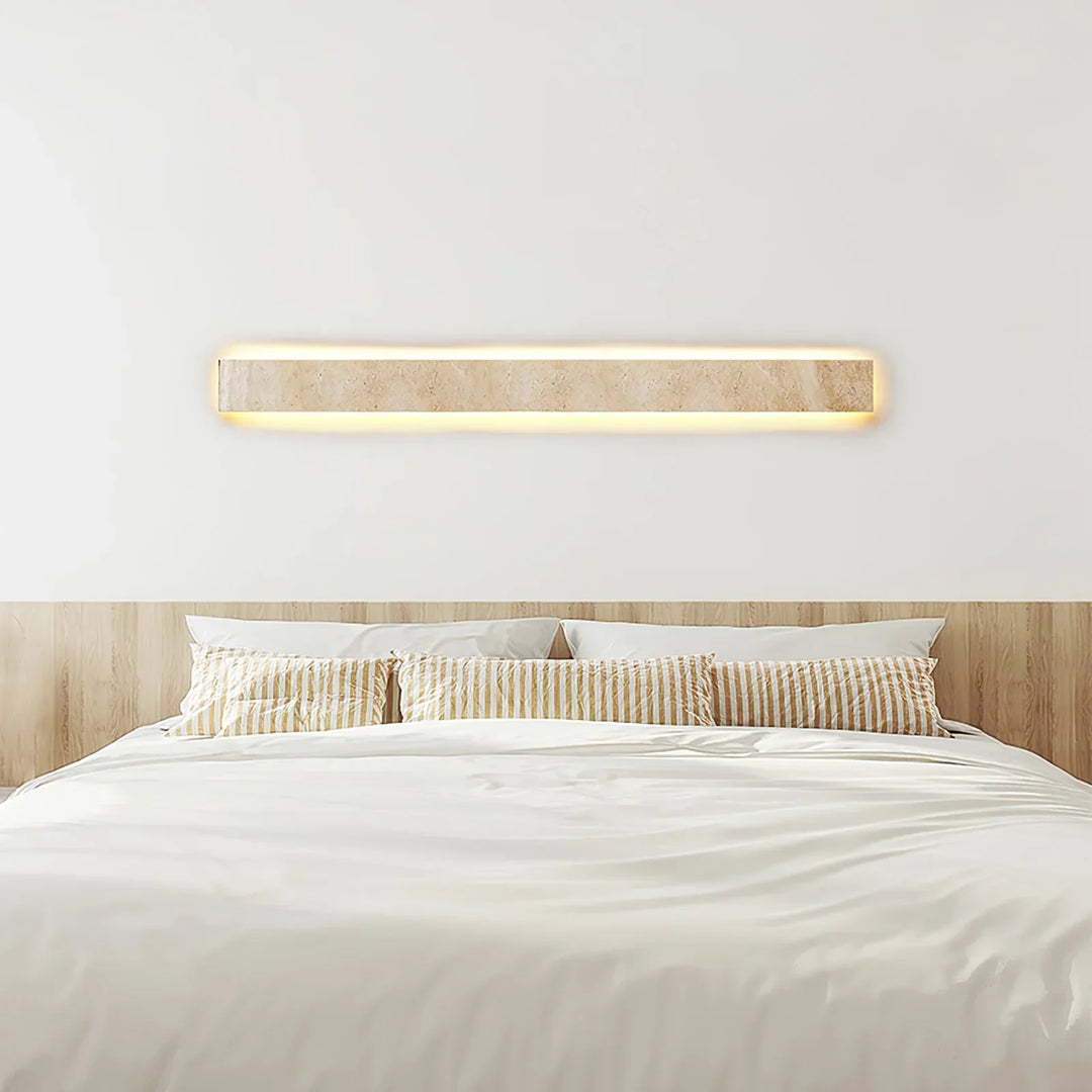 Rectangular Solis Stone Travertine Wall Light