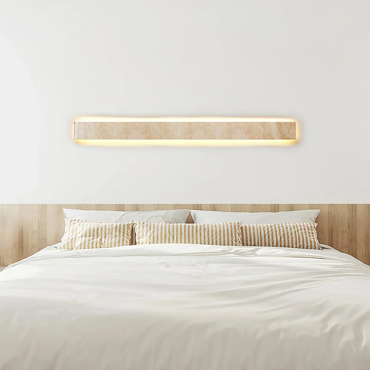 Rectangular Solis Stone Travertine Wall Light