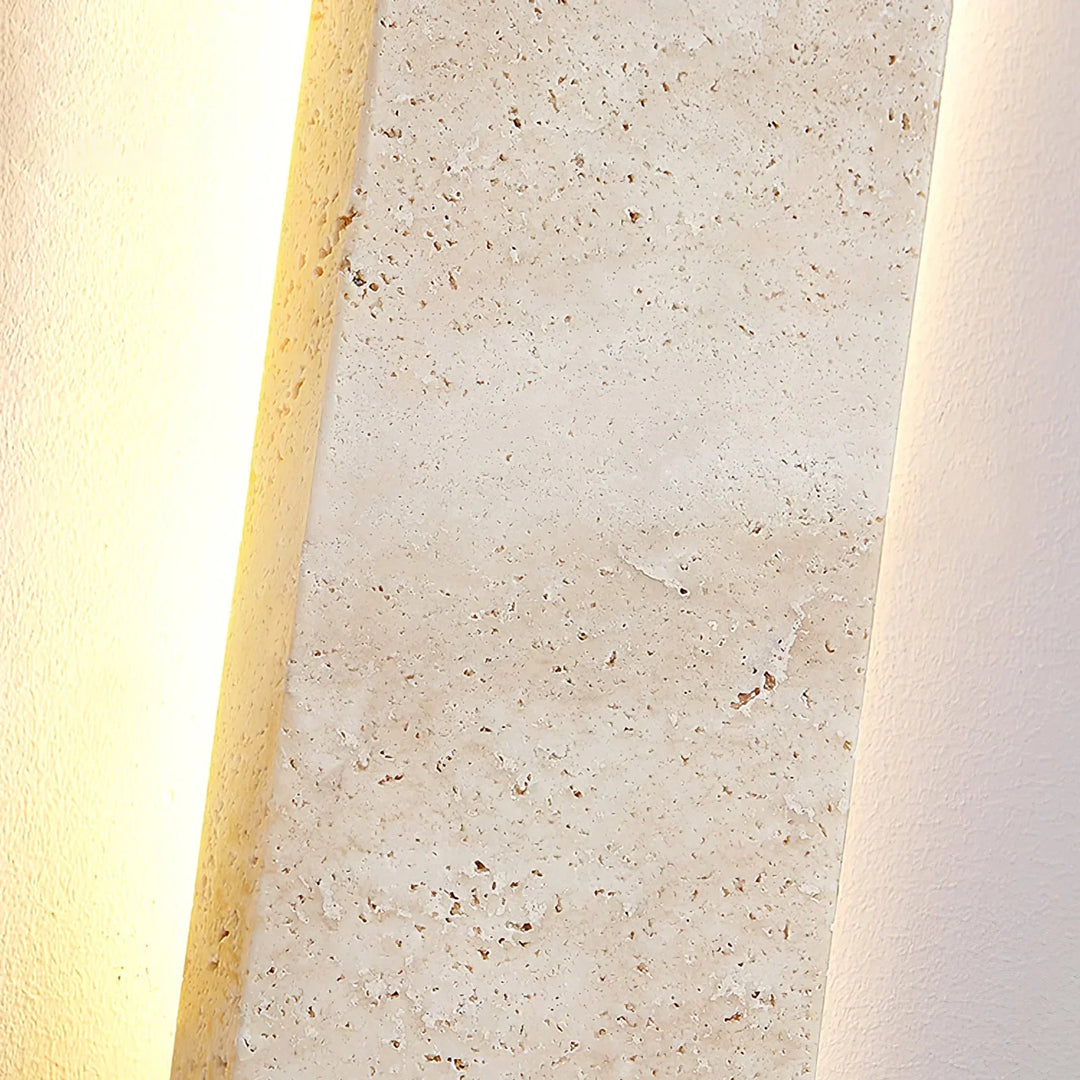 Rectangular Solis Stone Travertine Wall Light