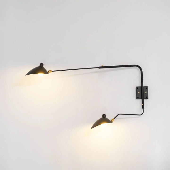 Rotating Serge Mouille Wall Sconce - view 13 | Woorglamp