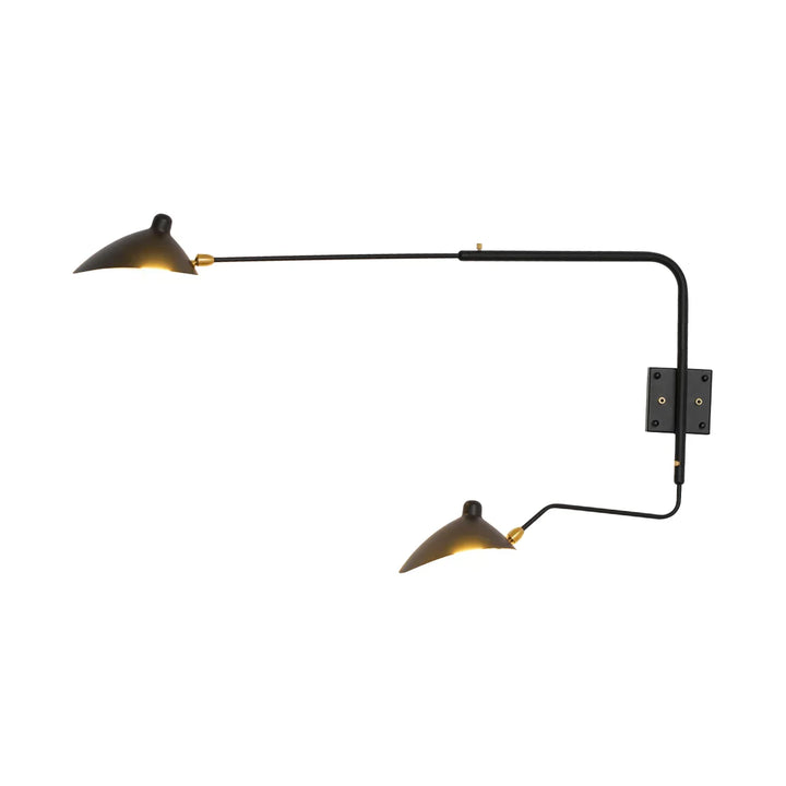 Rotating Serge Mouille Wall Sconce - view 17 | Woorglamp