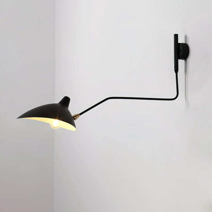 Rotating Serge Mouille Wall Sconce - view 12 | Woorglamp