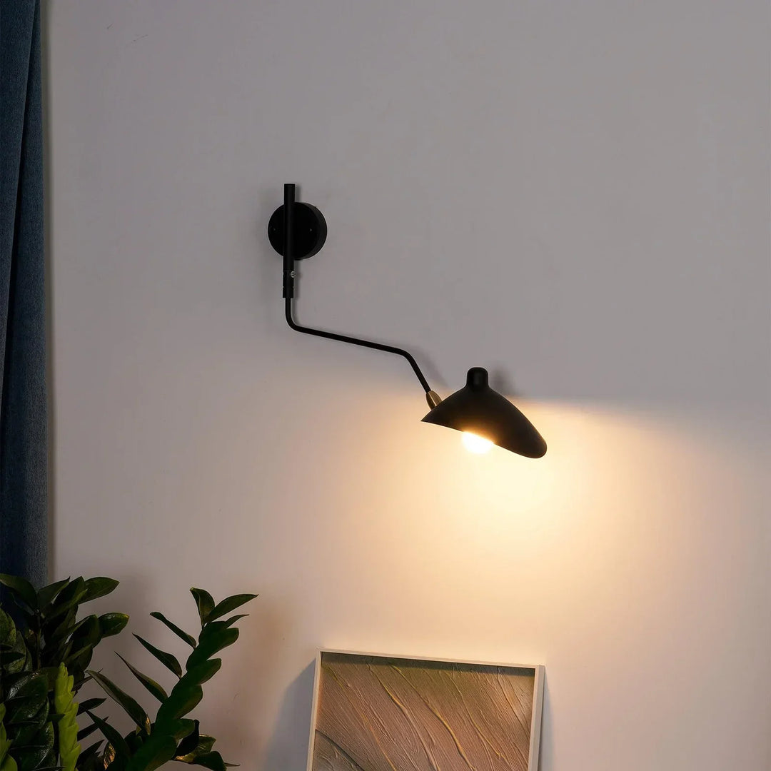 Rotating Serge Mouille Wall Sconce - view 6 | Woorglamp
