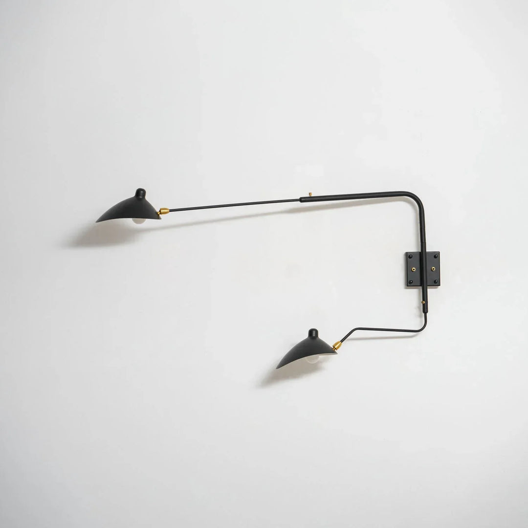 Rotating Serge Mouille Wall Sconce - view 14 | Woorglamp