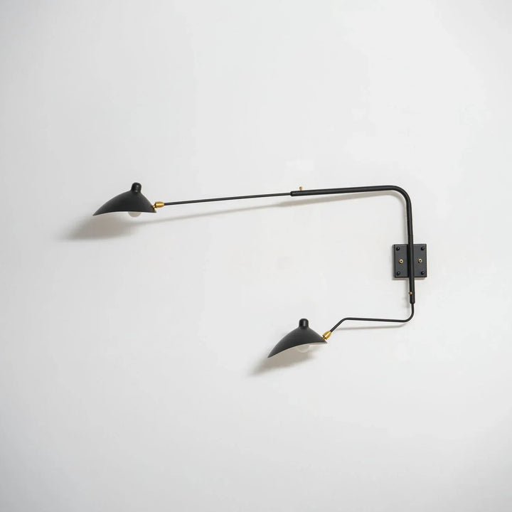 Rotating Serge Mouille Wall Sconce - view 14 | Woorglamp