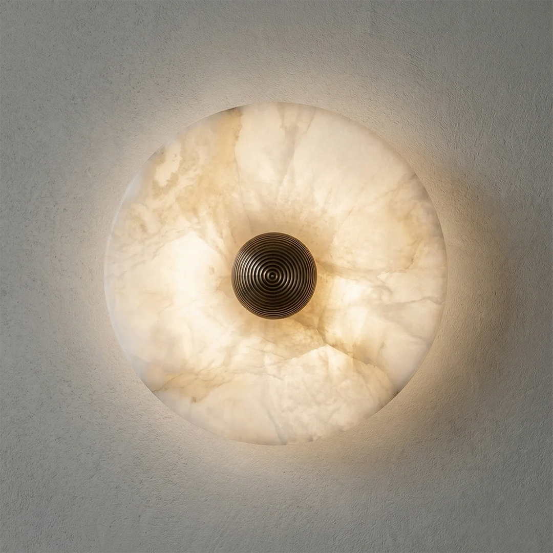 Round Alabaster Wall Lamp