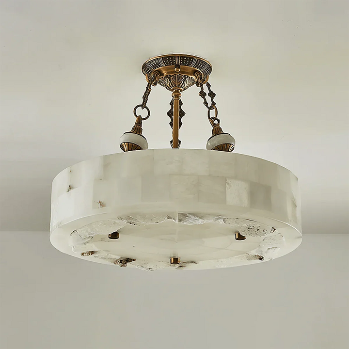 Round Aurevia Alabaster Ceiling Light - view 10 | Woorglamp