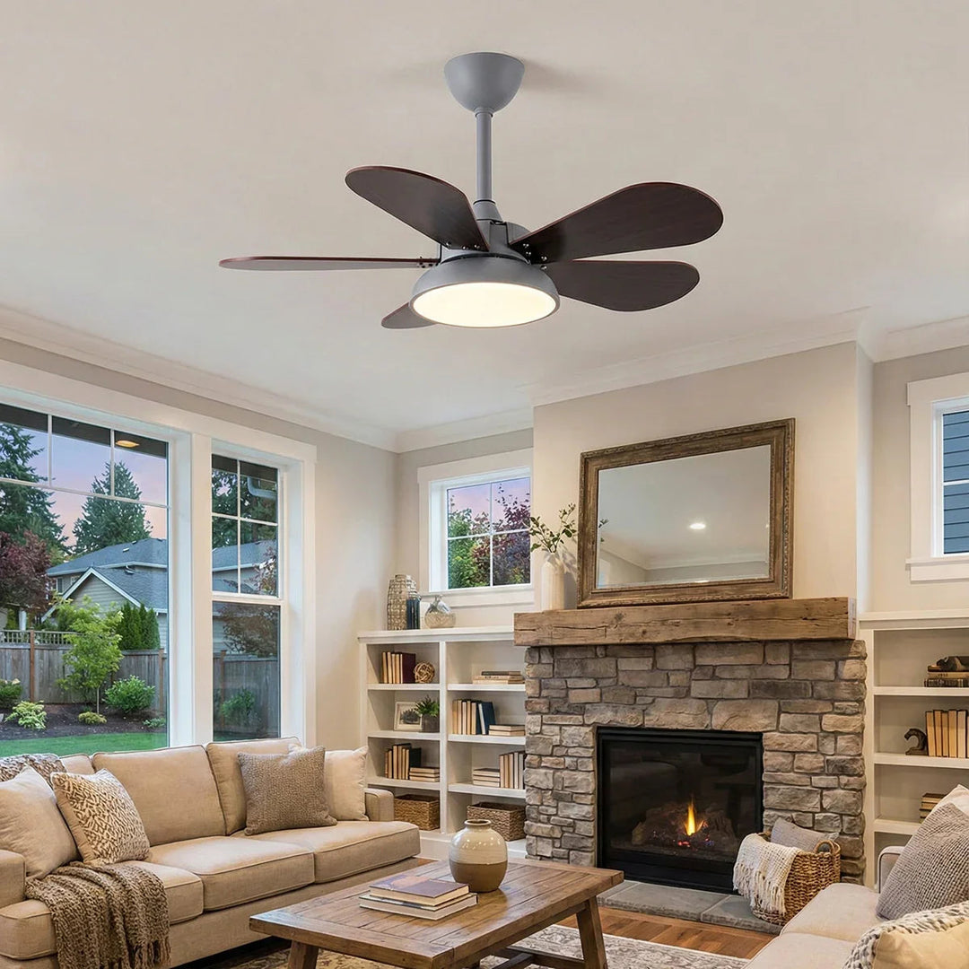 Round Colored Petal Shaped Ceiling Fan Lights - view 9 | Woorglamp