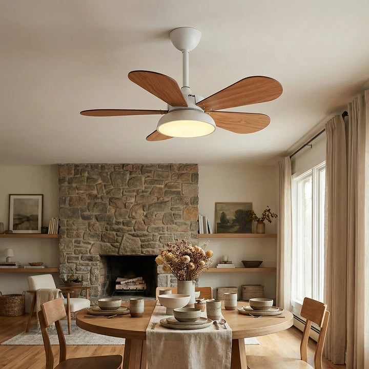 Round Colored Petal Shaped Ceiling Fan Lights - view 3 | Woorglamp